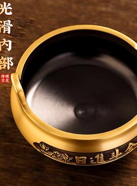 铜香炉黄铜家用室内供奉炉供佛烧香炉线香炉上香熏三足大号宣德炉