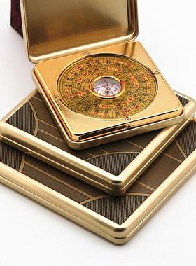 专业风水罗盘高精度初学入门四方形带盖子随身携带袖珍型迷你