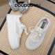 Doudouwu thick-soled white shoes for women, mesh breathable women's shoes