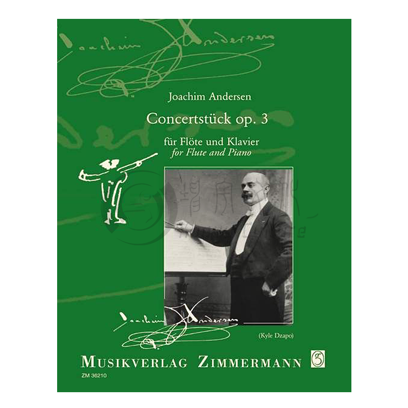 安德森 长笛音乐会小品 op3 附钢伴 原版进口乐谱书 Joachim Andersen Concert Piece For flute and piano ZM36120 - 图0