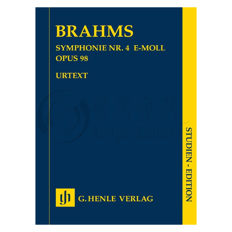 勃拉姆斯第四交响乐op98研习小总谱非演奏用谱德国亨乐Henle原版乐谱书 Brahms Symphony no4 e minor Study Score HN9856-图0