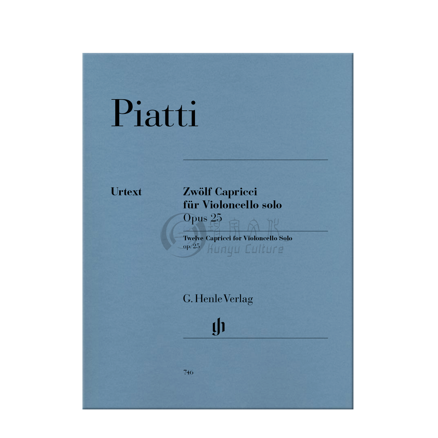 【促销】皮亚蒂大提琴随想曲十二首 op25 带指法 德国亨乐HENLE原版进口乐谱书 Piatti 12 Capricci Violoncello solo HN746 - 图2