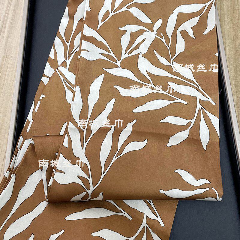 【美拉德】新款美拉德棕色系双面复古长条丝巾飘带16*150cm