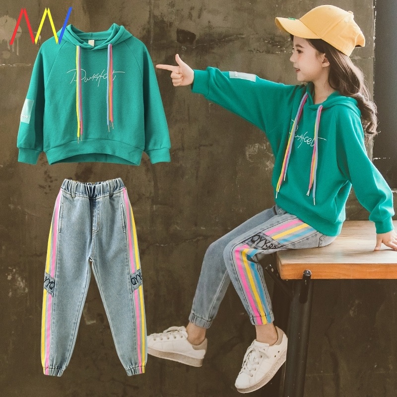 hoodies for Girls Pants Girl set Kids Baby Clothes spring-图1