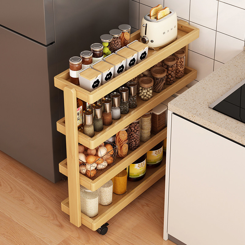 楠竹边几可移动家用小推车客厅沙发茶几厨房储物柜简易收纳置物架,淘宝优惠券,粉丝福利购,淘宝优惠卷