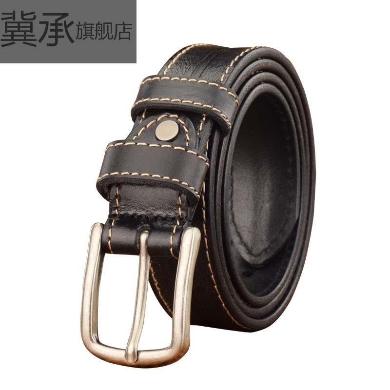 细款手工日系头层牛皮男士休闲皮带 冀承腰带/皮带/腰链