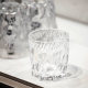High-value glass cup household drinking cup living room hospitality tea cup upside down cup holder storage light luxury whiskey cup