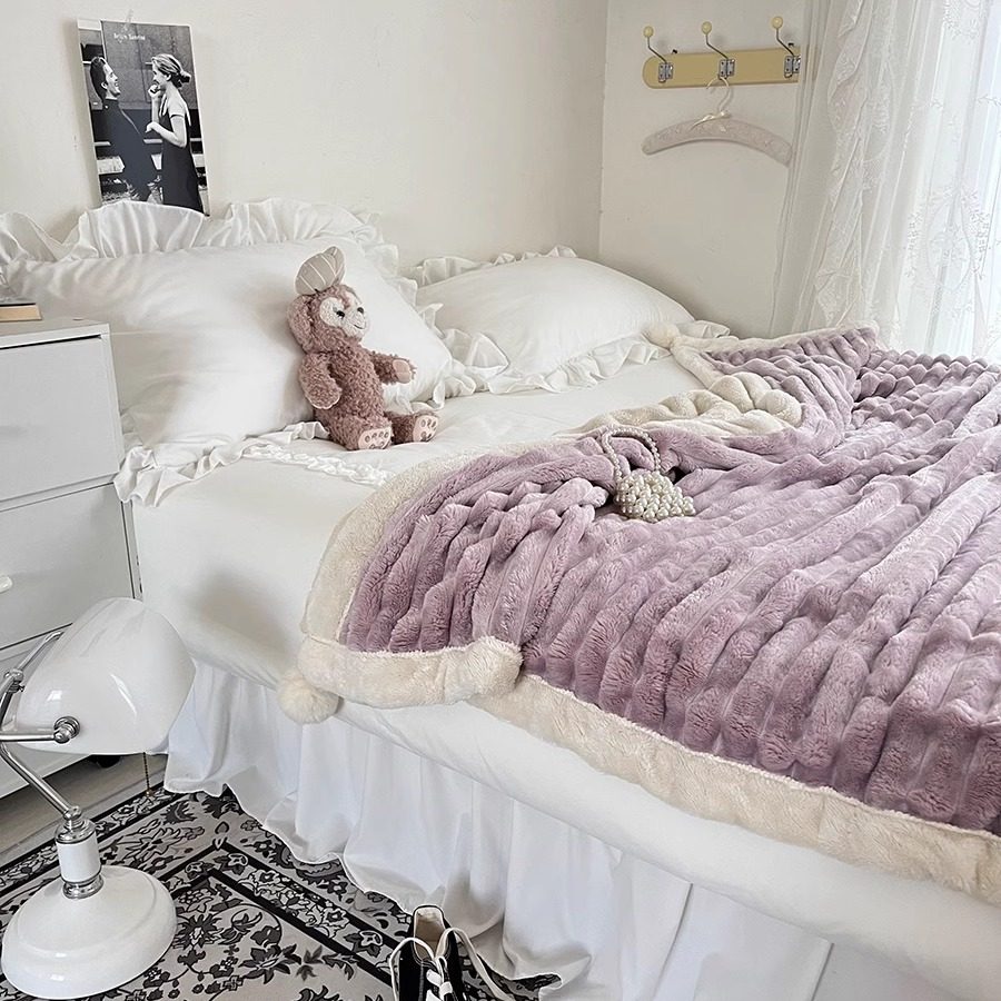 卡诗妮加厚双层兔毛绒毛毯冬季羊羔绒沙发休闲毯子办公室午睡盖毯,淘宝优惠券,粉丝福利购,淘宝优惠卷