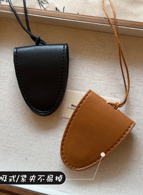 皮革磁吸眼镜挂绳帽夹外出旅行~