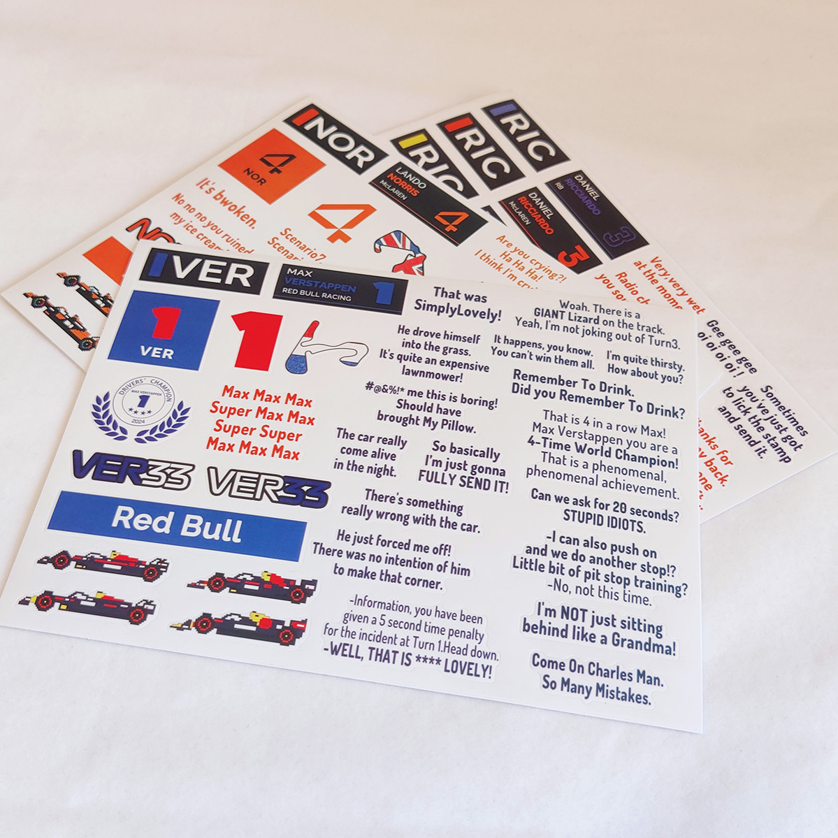 【贴纸】F1车手主题 铜版纸不干胶 2025更新款 潘潘乐扣老汉罗素,淘宝优惠券,粉丝福利购,淘宝优惠卷