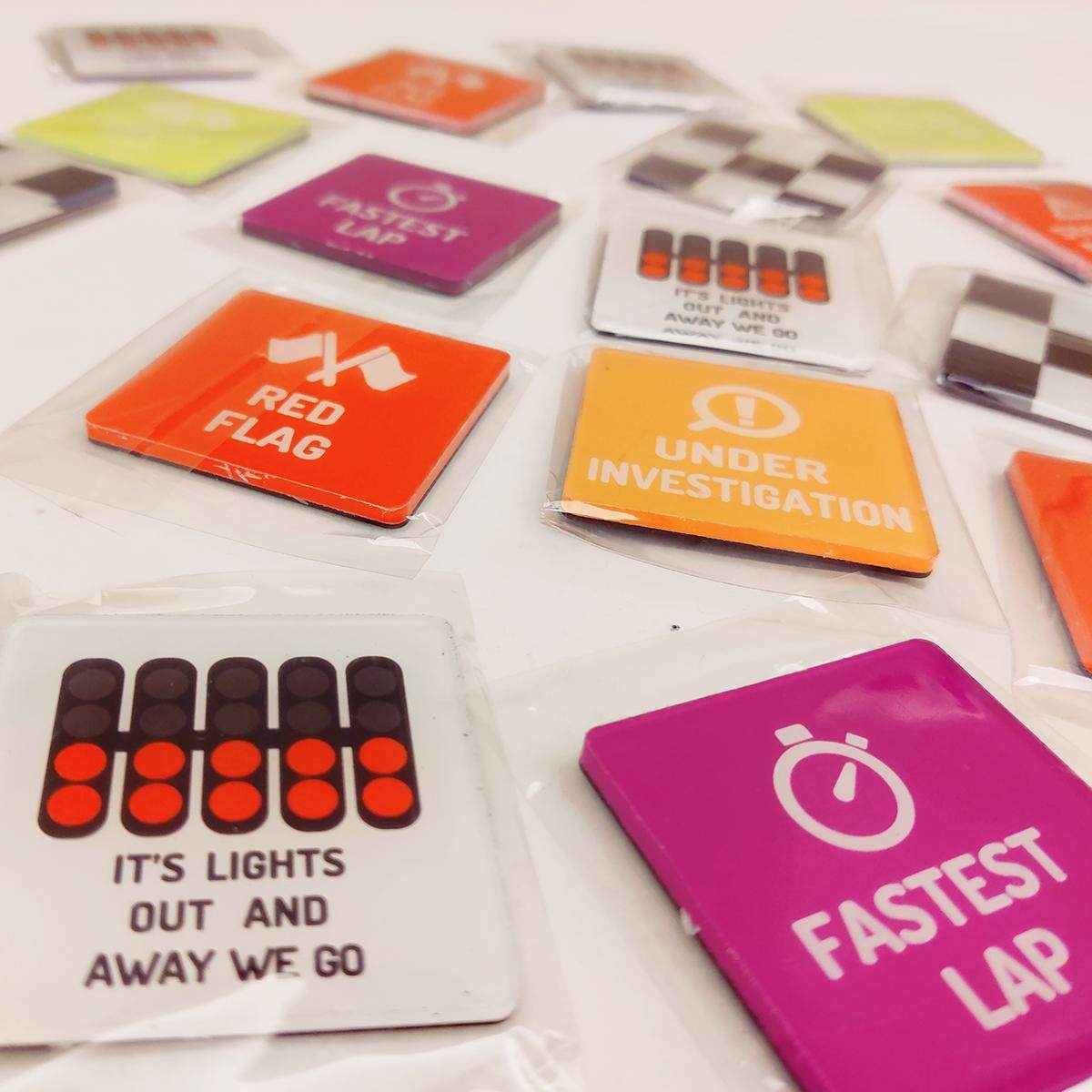 【冰箱贴】F1元素 最快圈发车灯格子旗得来速 创意亚克力磁贴,淘宝优惠券,粉丝福利购,淘宝优惠卷