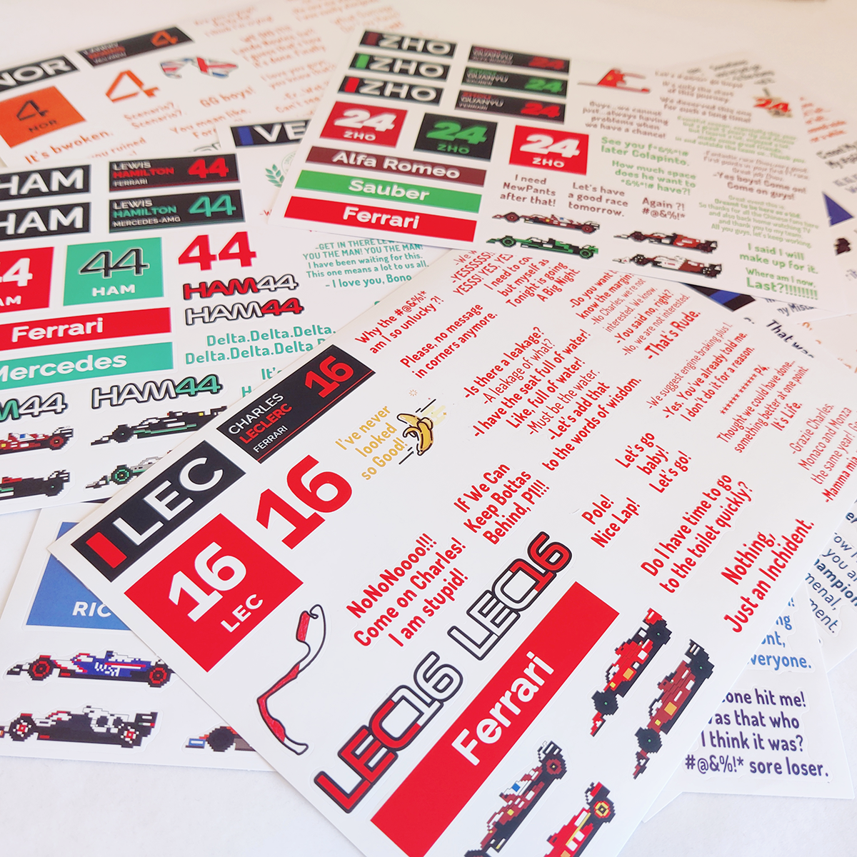 【贴纸】F1车手主题 铜版纸不干胶 2025更新款 潘潘乐扣老汉罗素,淘宝优惠券,粉丝福利购,淘宝优惠卷