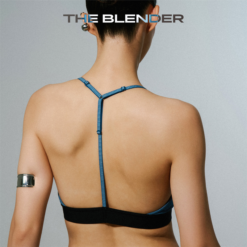 【百亿补贴】The Blender 肤感牛仔系列黑织带美背夏天背心女内衣 - 图1