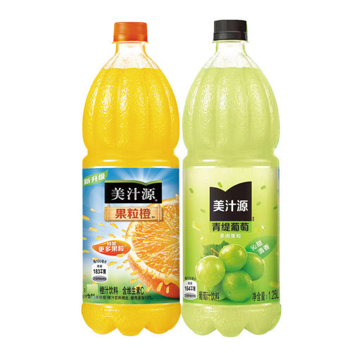 美汁源果粒橙果汁饮料青缇葡萄汁汁桃桃果肉粒1.25升可口可乐年货 - 图2