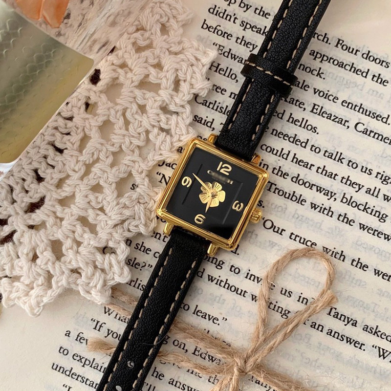 蔻家系列山茶花小方糖女士女款手表 积赞国产腕表