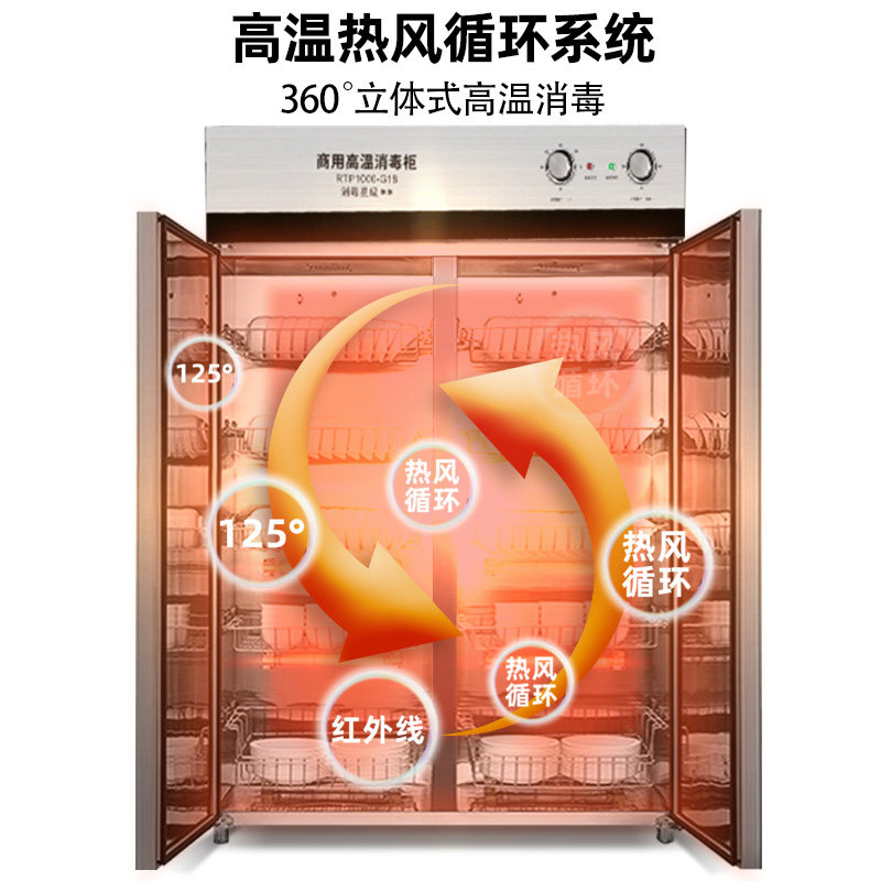 商用高温热风循环餐饮饭店消毒柜 富利康电器商用消毒柜