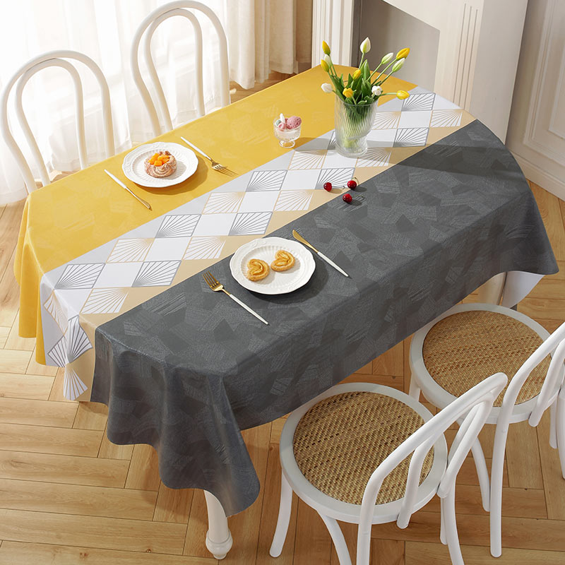 椭圆桌布防水防油防烫免洗方形北欧风ins长方形PVC餐桌垫茶几台布