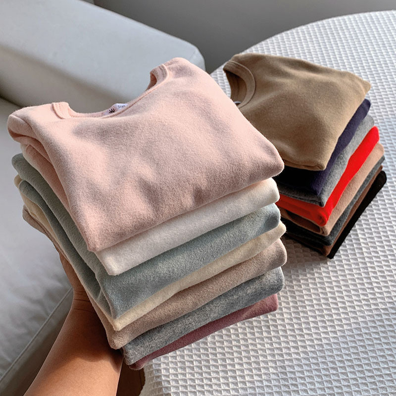 儿童纯棉秋衣男女童秋冬上衣修身长袖圆领打底衫宝宝弹力保暖内搭,淘宝优惠券,粉丝福利购,淘宝优惠卷