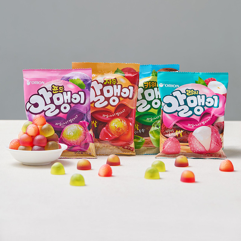 韩国进口ORION好丽友葡萄桃子味软糖袋装水果味QQ糖儿童糖果零食,淘宝优惠券,粉丝福利购,淘宝优惠卷