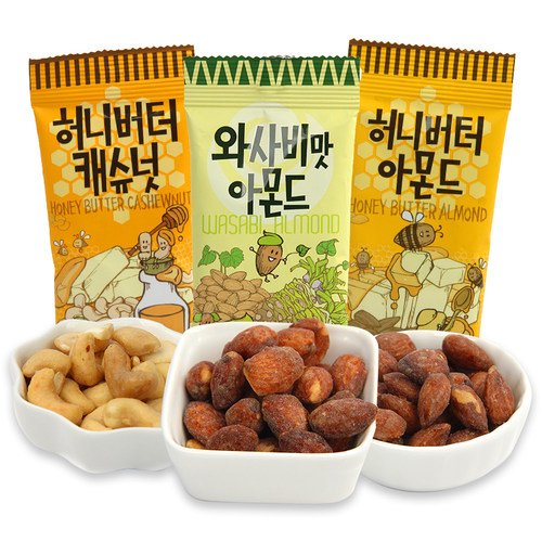 韩国进口杏仁汤姆农场蜂蜜黄油扁桃仁35g坚果零食巴旦木干果好吃 - 图3