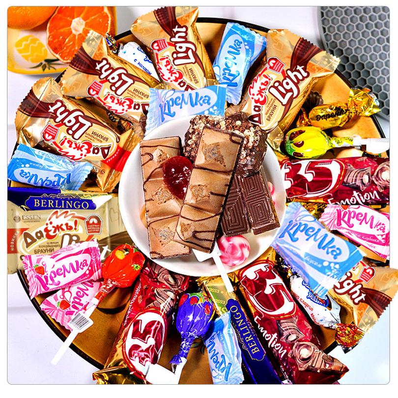 俄罗斯进口年货礼盒巧克力糖果牛轧糖送礼伴手礼零食品825克