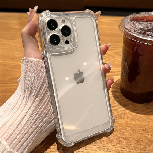 透明四角防摔适用苹果16手机壳新款苹果17promax套iphone16pro硅胶18pro全包苹果15外壳14plus简约13女12男11 - 图2