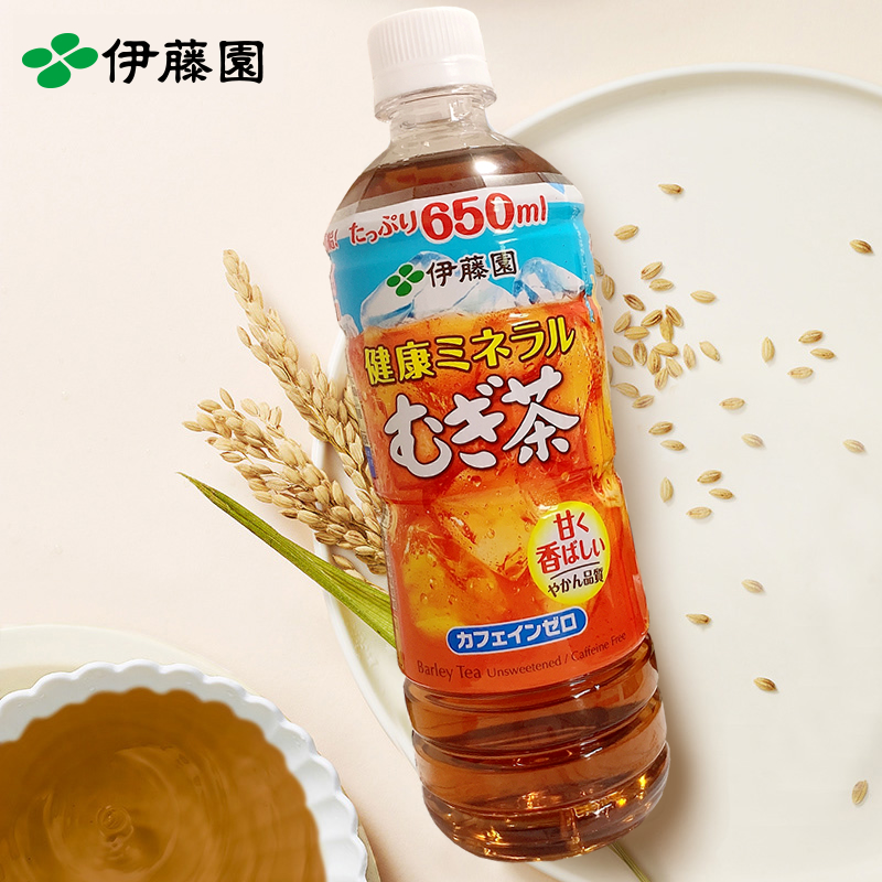 日本进口ITOEN伊藤园大麦茶饮料清新爽口650ml*2瓶即饮型麦茶饮品 - 图0