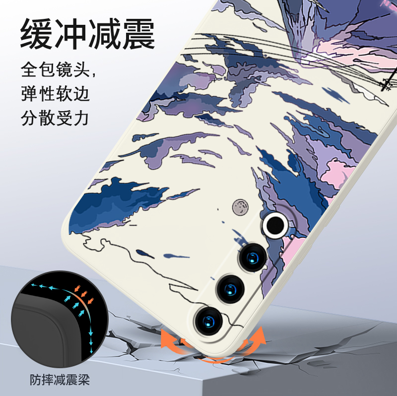 插画风景适用魅族21pro手机壳魅族20全包小清新meizu18spro小众17pro雪山文艺防摔18por硅胶17新款18xpor软套 - 图2