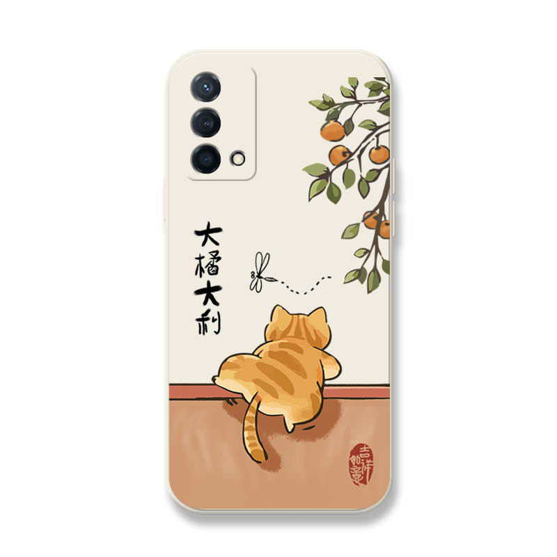 橘猫爬墙适用真我10手机壳realmeq5pro液态10pro+硅胶q3s卡通oppoq2可爱q5i大吉猫q2i套q5防摔q3pro狂欢版q3t - 图3