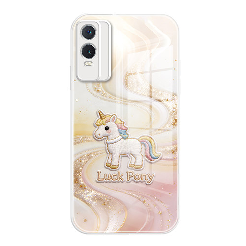 鎏金小马手机壳vivoy76s新年y73s适用马年y70s本命年vivoy53s全包y52s简约y35玻璃y33s个性viviy30硬壳y17防 - 图3