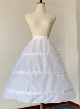 女童裙撑lolita62厘米蓬蓬演出服裙花童礼服儿童公主长裙内半身裙