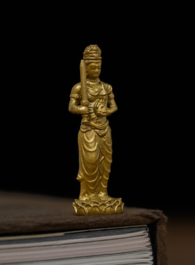 黄铜虚空藏菩萨佛像摆件