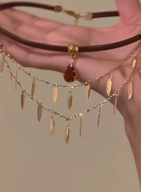 2026新款多层流苏锆石项链ins潮设计双层叠带锁骨链气质轻奢颈链