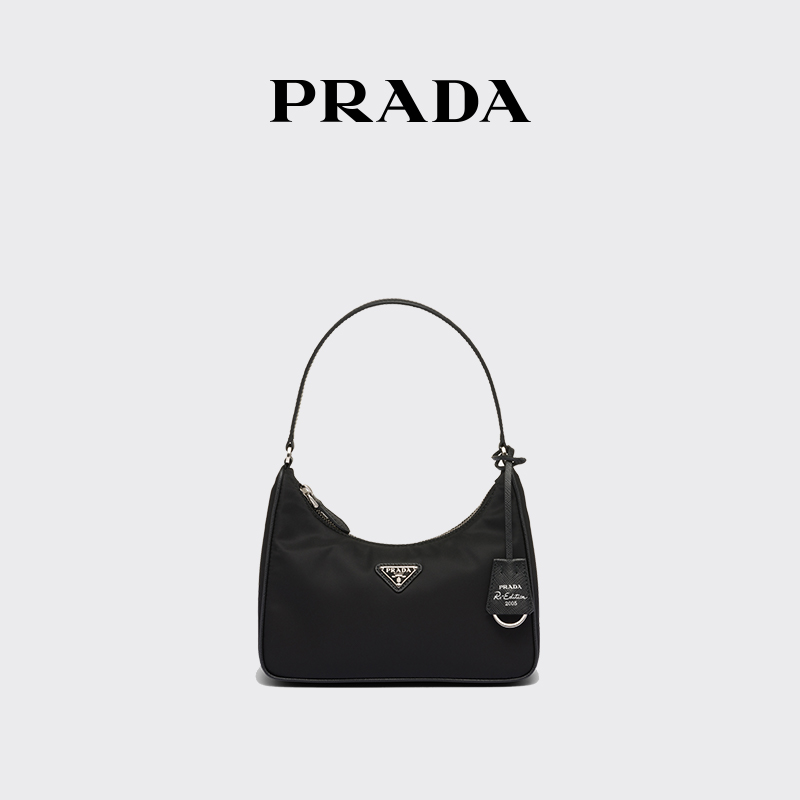 Prada/普拉达女士Re-Edition2005再生尼龙Hobo腋下包