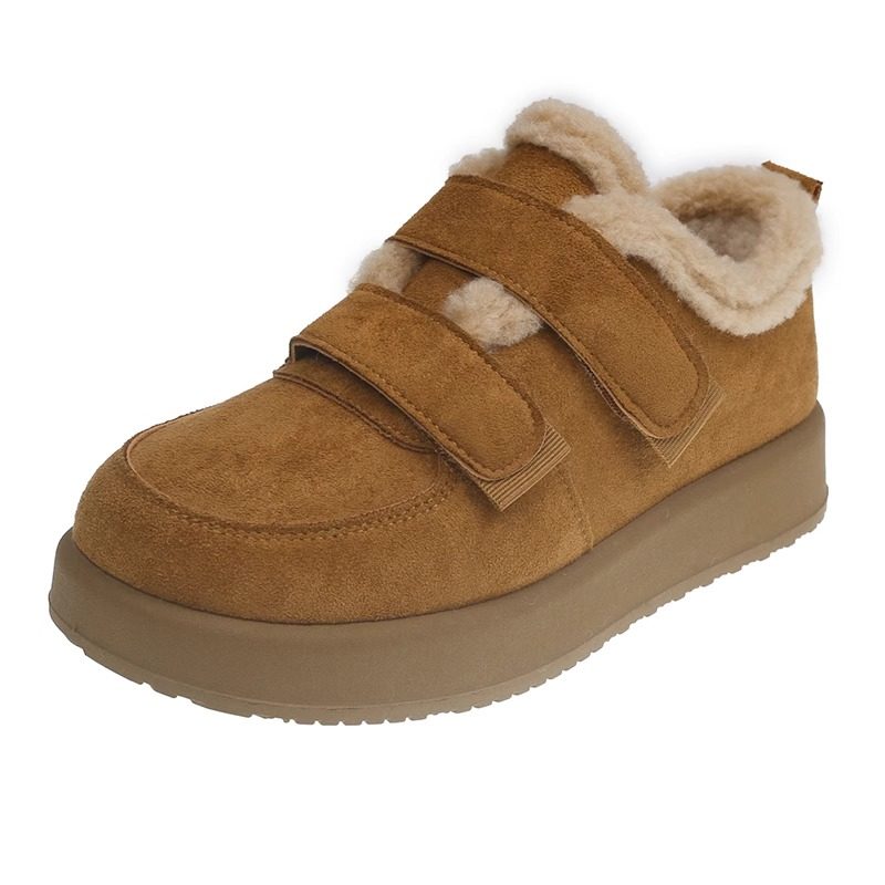 魔术贴厚底豆豆勃肯鞋女加绒2025新款冬季乐福鞋棉鞋子保暖雪地靴,淘宝优惠券,粉丝福利购,淘宝优惠卷