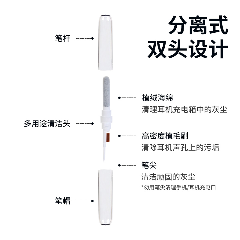 手机听筒清洗神器蓝牙耳机清洁笔清理工具适用苹果耳机AirPods Pro3小米华为freebuds清洁工具入耳式清理多用 - 图0