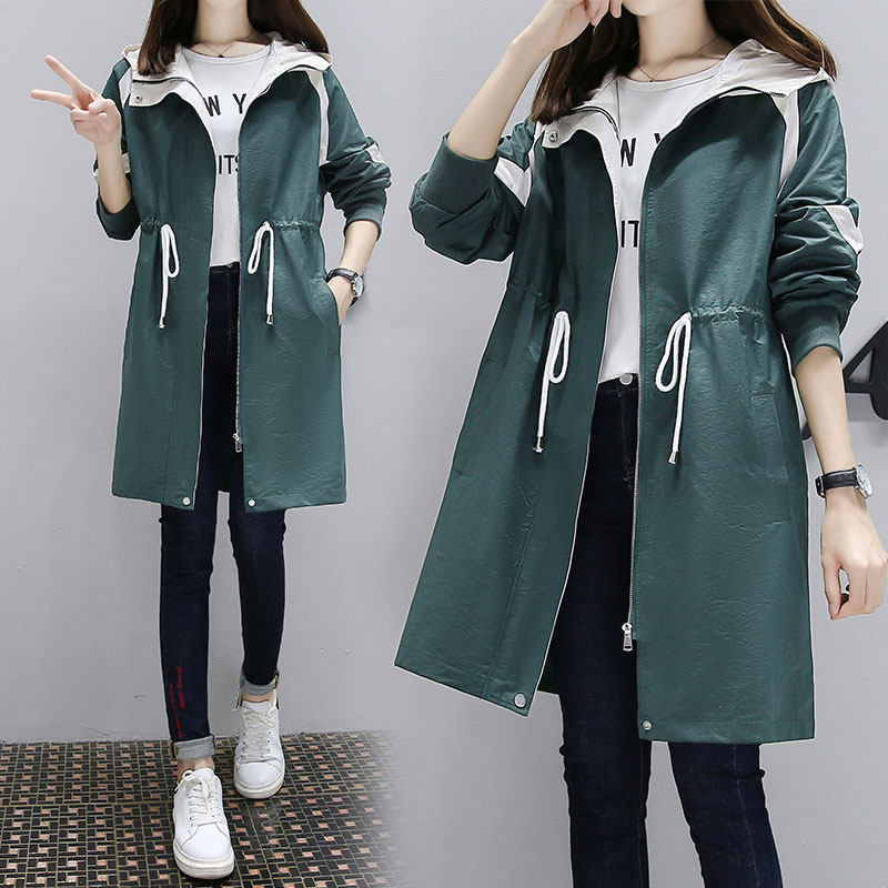 大码女装秋装中长款韩版显瘦风衣 米霏丝大码女装