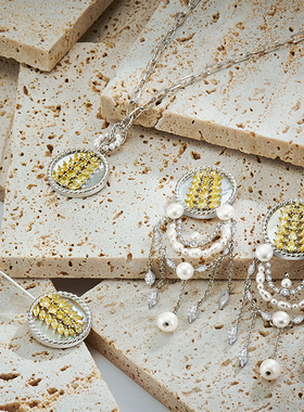 Aay钱币系列项链女小众设计法式轻奢复古锁骨链时尚精致百搭首饰