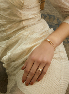 Aay手链女2021年新款925纯银简约复古小众设计高级感法式轻奢饰品