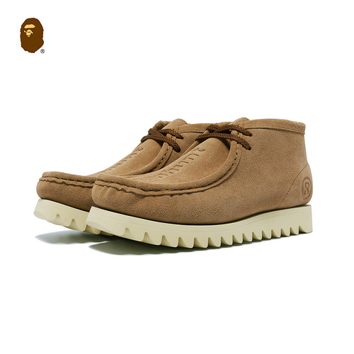 BAPE MANHUNT男鞋秋冬字母压纹系带休闲鞋袋鼠靴191067L - 图2