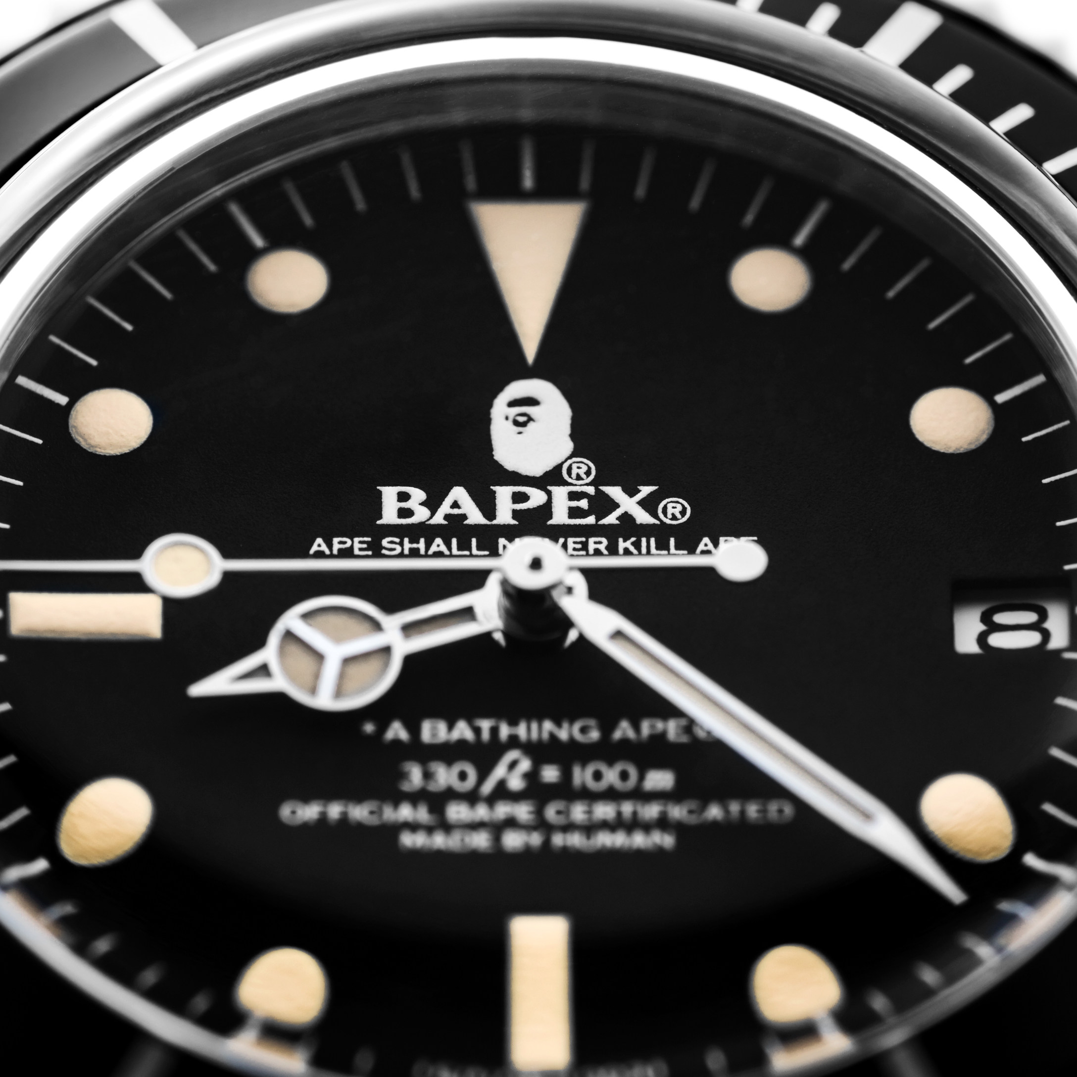 BAPE配饰黑色钢带VINTAGE TYPE 1 BAPEX手表腕表182029G