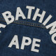 Letter patch patch pattern denim jacket BAPE