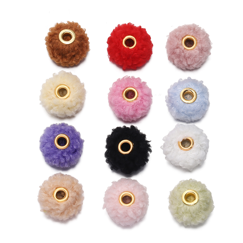 17mm泰迪绒秋冬包布大孔珠子diy耳钉毛绒包服饰穿孔毛球配饰,淘宝优惠券,粉丝福利购,淘宝优惠卷