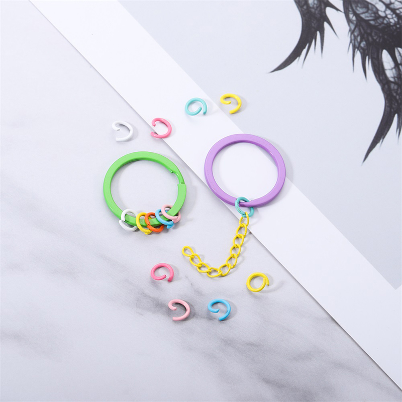 8mm钥匙扣diy配件材料马卡龙彩色烤漆开口圈连接环挂羊角钉龙虾扣,淘宝优惠券,粉丝福利购,淘宝优惠卷