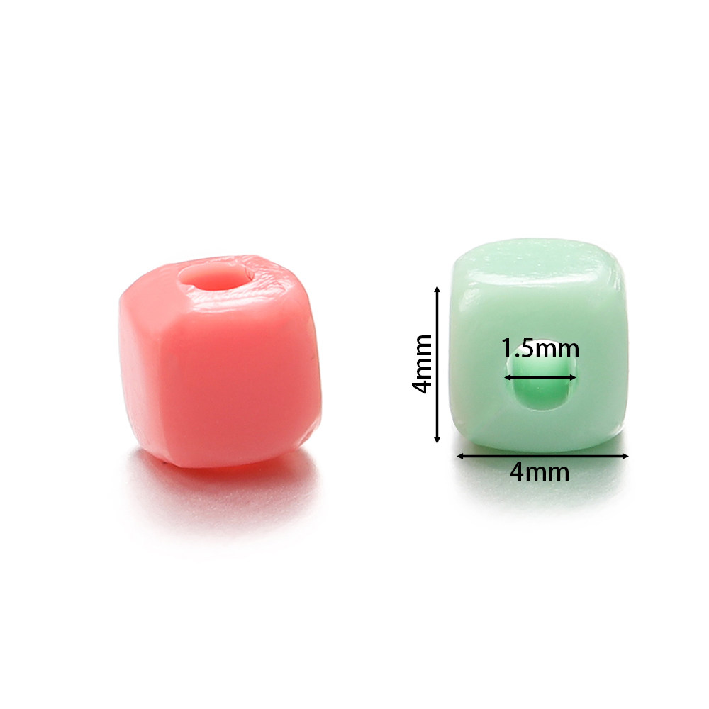 4mm亚克力马卡龙色系小方块珠通孔散珠diy手链项链钥匙扣饰品配件,淘宝优惠券,粉丝福利购,淘宝优惠卷