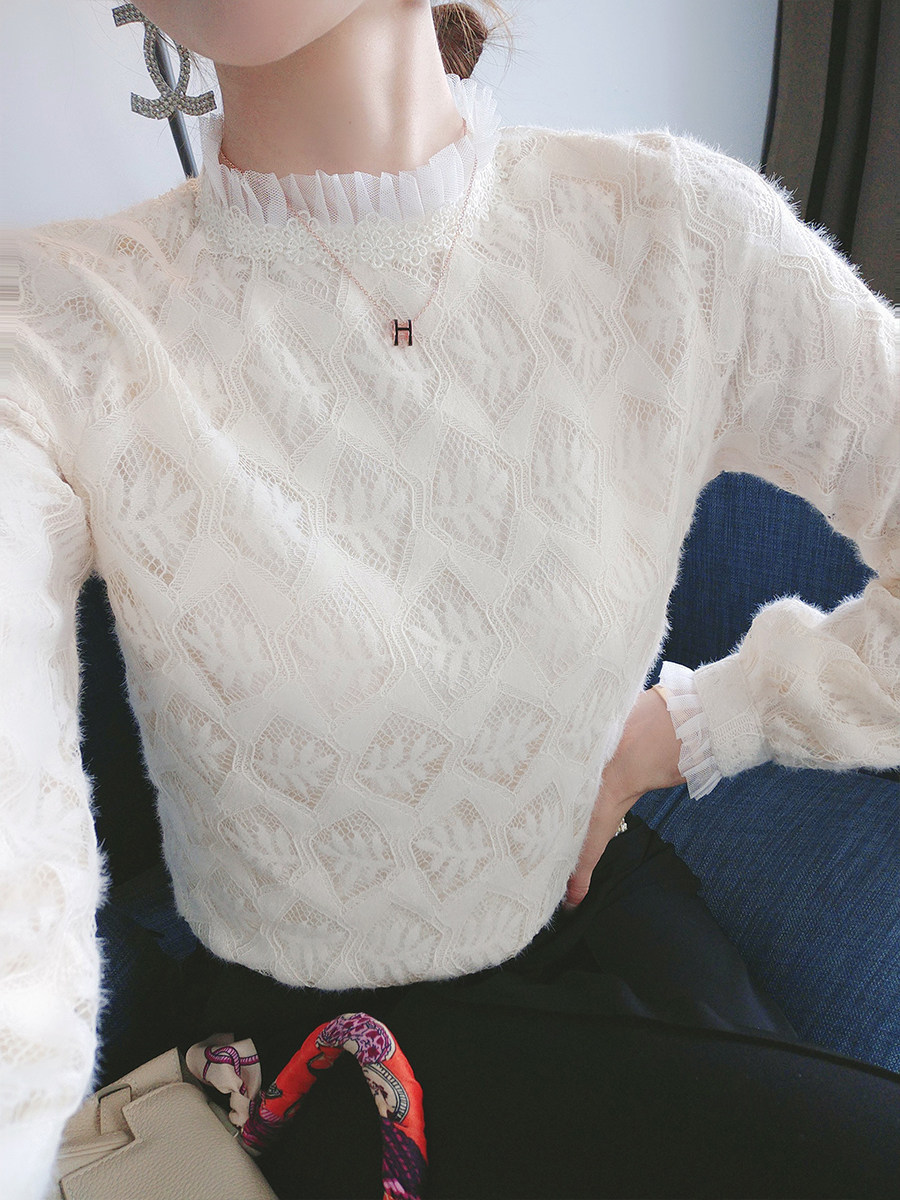 尚维洛蕾丝2020年秋冬新款打底衫 尚维洛蕾丝衫/雪纺衫