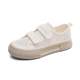 Zapatos para mujeres de malla de estilo humano 2025 Nuevo verano delgado y transpirable zapatos blancos versátiles tendencia de zapatos deportivos versátiles de velcro tendencia