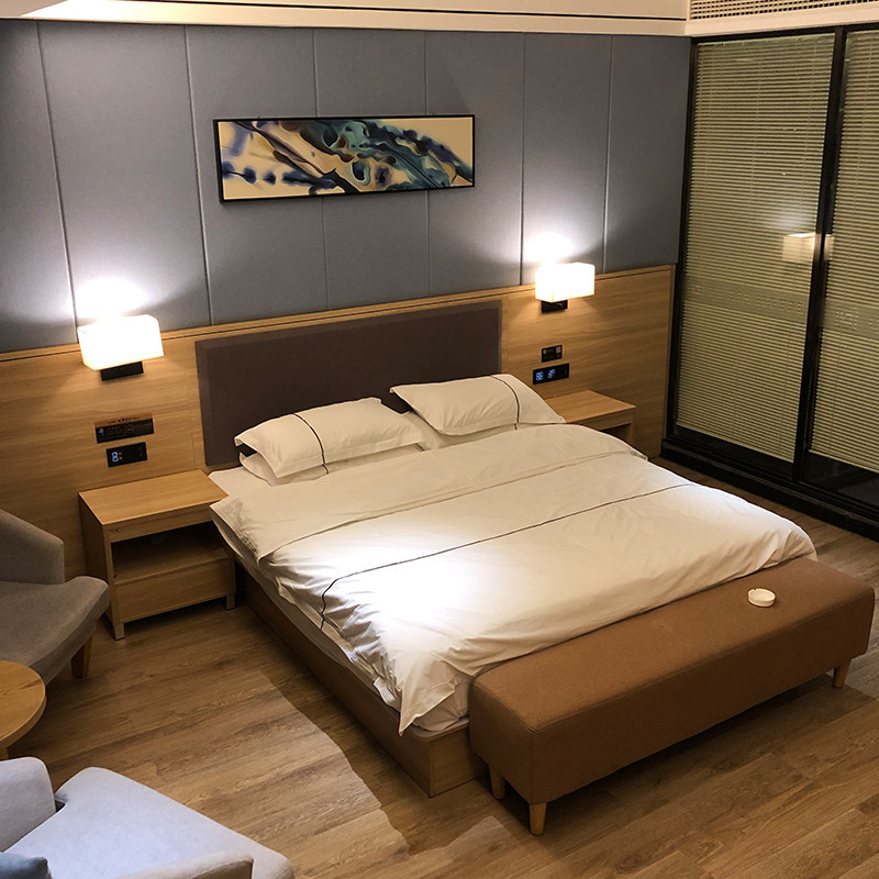 商务酒店客房宾馆双人大床房家具