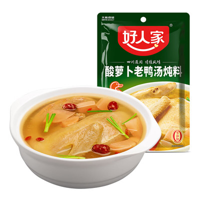 350g酸萝卜老鸭汤炖料好人家