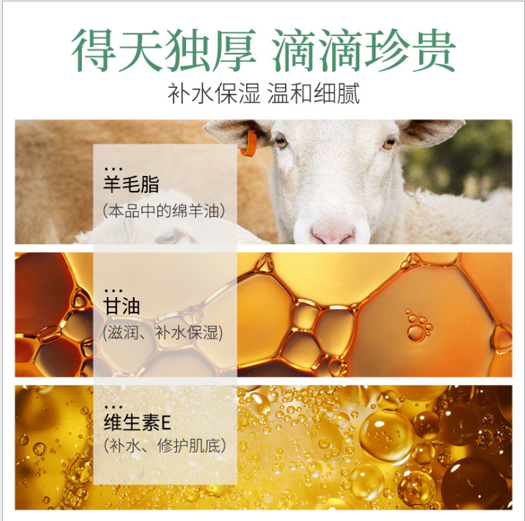 凡士林绵羊油滋润香体素颜身体乳液 诱纱乳液/面霜